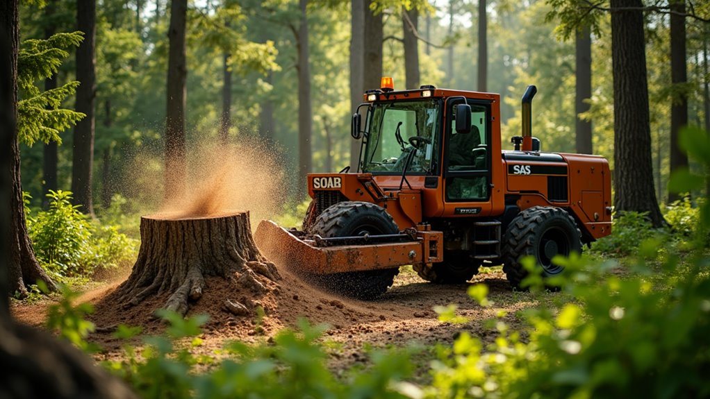 stump grinding enhances landscape safety