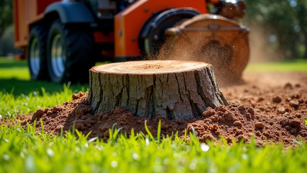 stump grinding enhances landscape safety